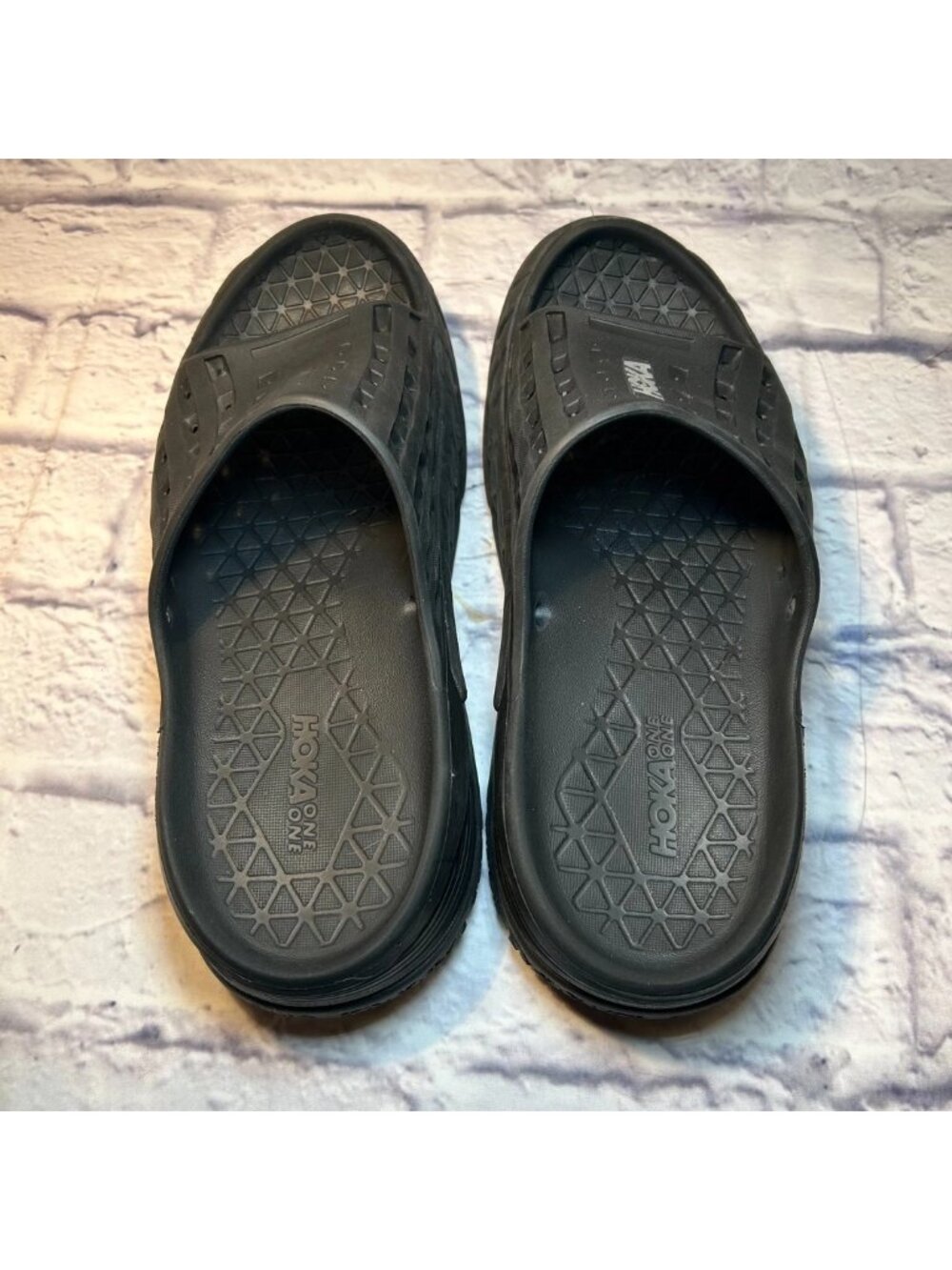 Hoka One One Ora Recovery‎ Slides Women 11 Black Lightweight Comfort Outdoor